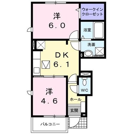 エレガンスヤツオＥの物件間取画像